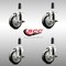 Service Caster 4 Inch 316SS Black Poly Swivel 1-1/8 Inch Expanding Stem Caster Set Brake SCC SCC-SS316EX20S414-PPUB-BLK-TLB-118-4 - alternate 1